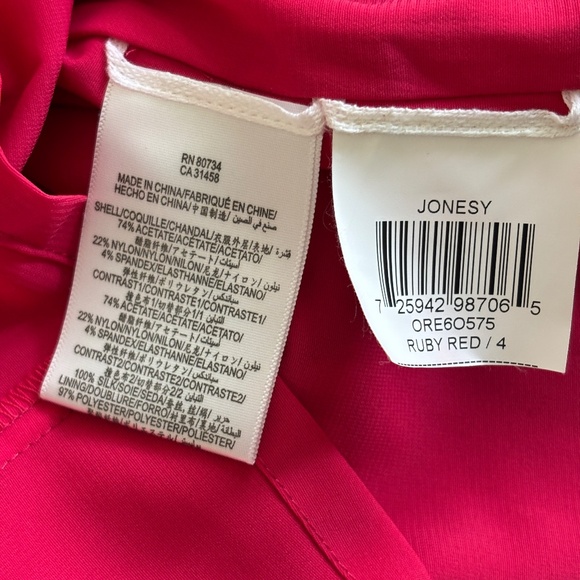 BCBGMaxAzria "Jonesy" One-shoulder Ruffled Mini Dress - Ruby Red Size 4 - Picture 15 of 16